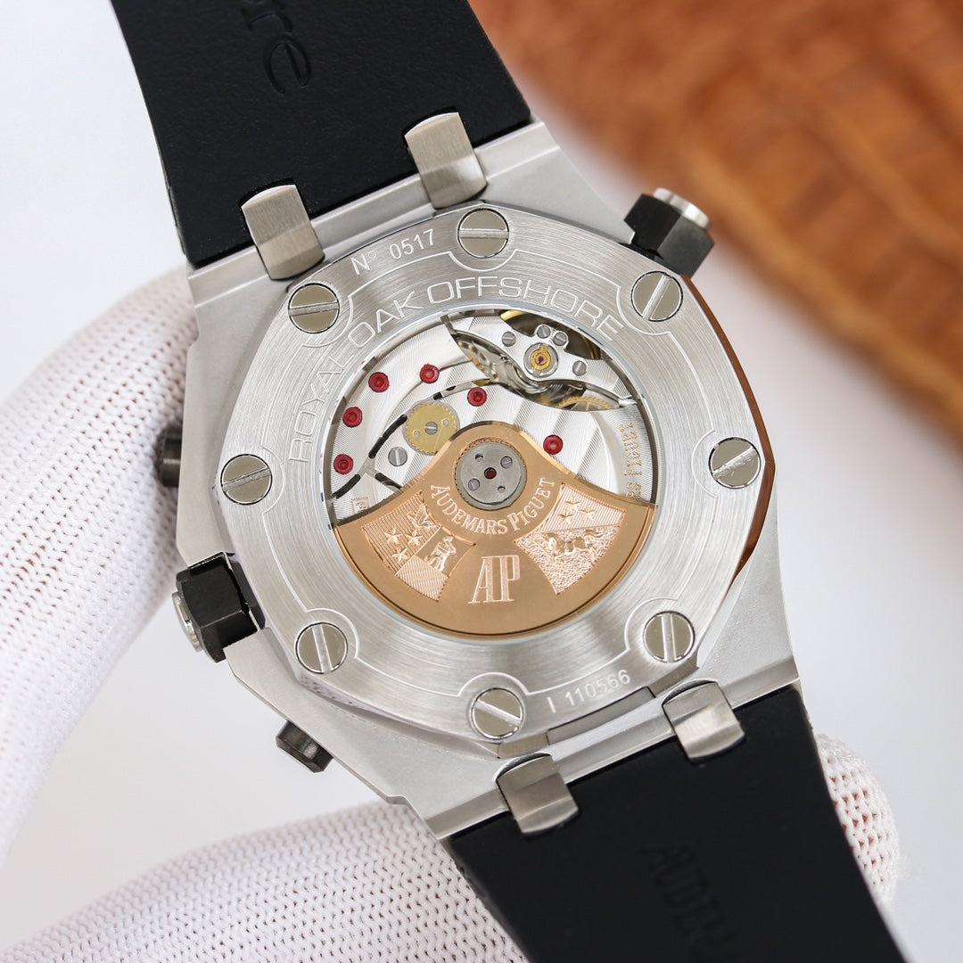 TOP! - 316L Steel - Black rubber - Automatic - 42mm