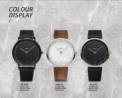 White - Black Leather - Automatic - 42mm
