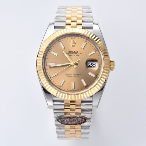 Rolex Oyster Perpetual Datejust 41, stainless steel, yellow dial / colored dial