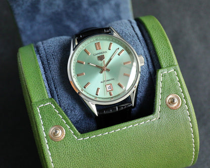 Green - Black Leather - Automatic - 41mm