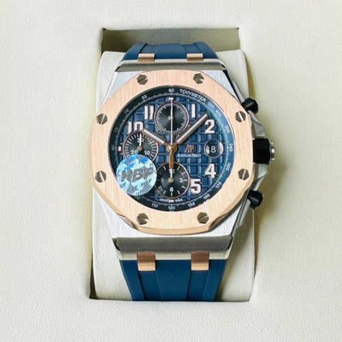 Chronograph - 26471S- Yellow Gold Ceramic Bezel - Blue Rubber - Automatic - 42mm