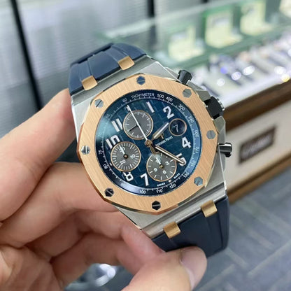 Chronograph - Yellow Ceramic Bezel - Blue Rubber - Automatic - 42mm