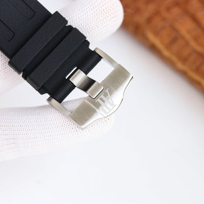 TOP! - 316L Steel - Black rubber - Automatic - 42mm