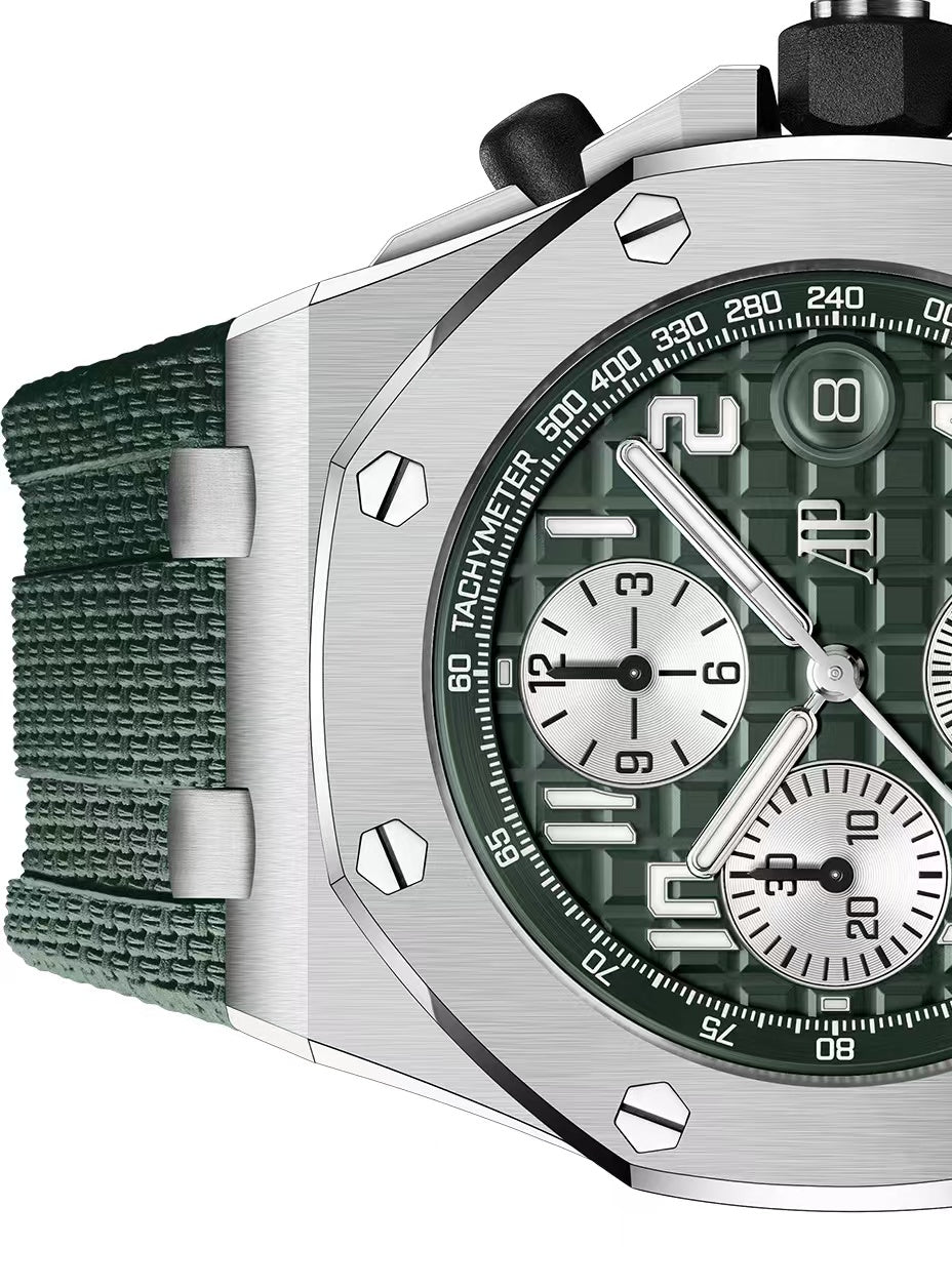 Chronograph-Greem Ceramic- Green Rubber - Automatic - 44mm