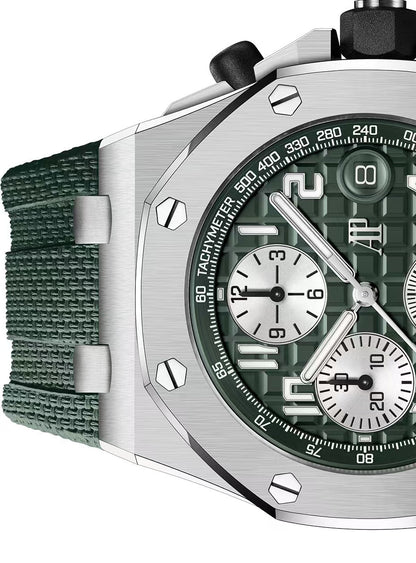 Chronograph-Greem Ceramic- Green Rubber - Automatic - 44mm