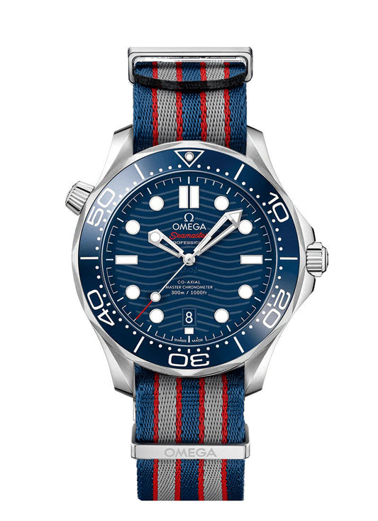 Blue Silver- Nylon canvas strap - Automatic - 42mm