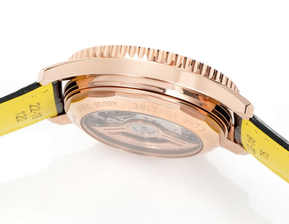 Chronograph - Rosegold White - Black - N-Timer - Black Leather - Automatic - 43mm