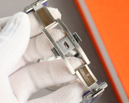 Chronograph - Baby blue White Ceramic Bezel - Silver 904L Steel - Automatic - 42mm