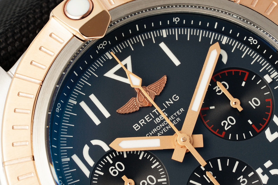 Chronograph -Rosegold- Grey - Black Rubber- Automatic - 45mm