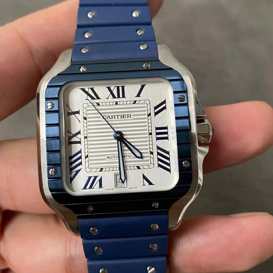 White Blue - Blue Rubber/White 904L Steel - Automatic - 47*40mm