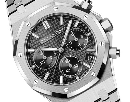 Black Silver - 904L Steel - Chronograph- Quartz- 41mm