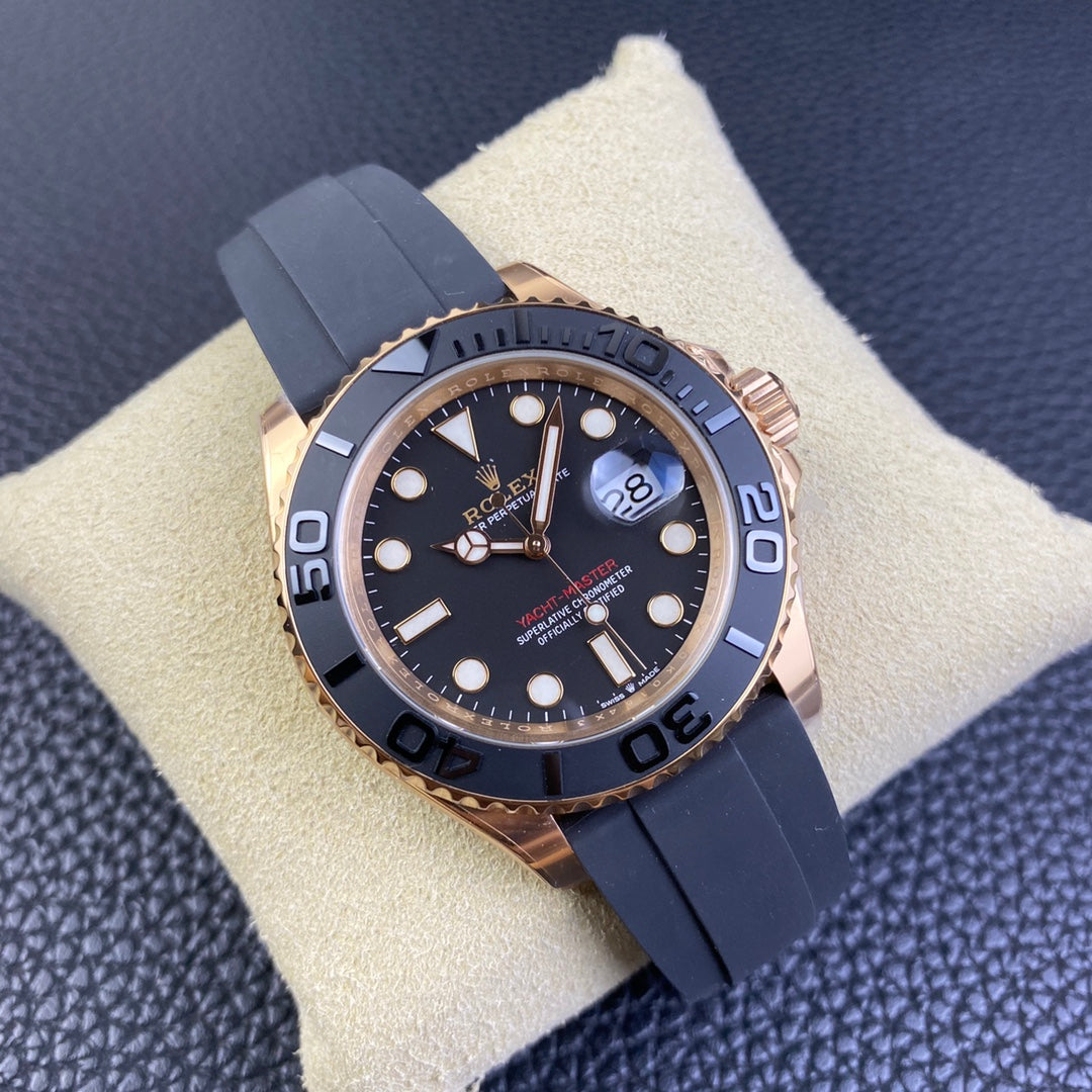 Rolex Yacht-Master 40/42, Everose gold on Oysterflex