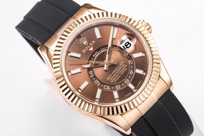 Rolex Sky-Dweller 42 - Brown Rose Gold (Black Rubber)