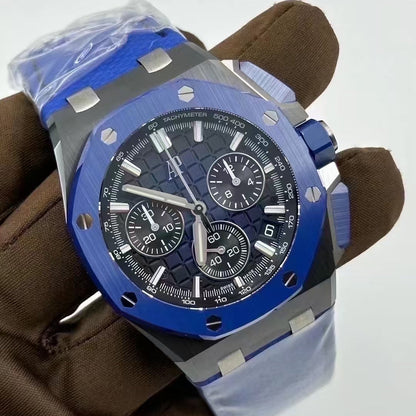 Chronograph -Ceramic Blue -Blue Rubber - Automatic - 43mm