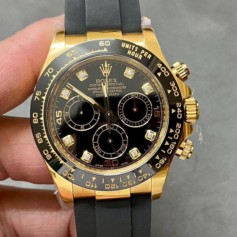 Rolex Cosmograph Daytona, colored racing accents (blue, orange, green, yellow etc.)