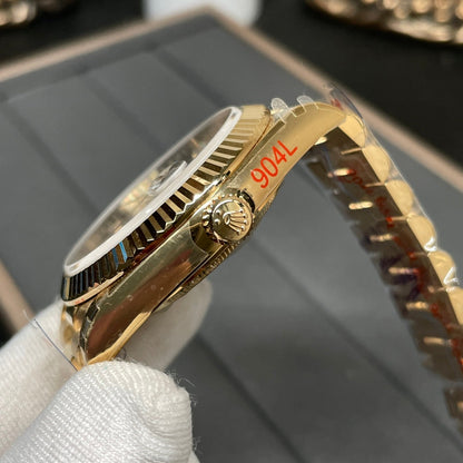 Rolex Day-Date 40 - Black Silver Yellow Gold