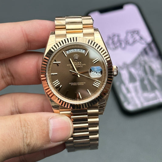 Rolex GMT-Master II, brown & yellow “Root Beer” style