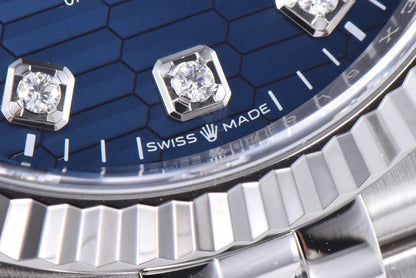 Rolex Oyster Perpetual Datejust 41, blue motif / patterned dial