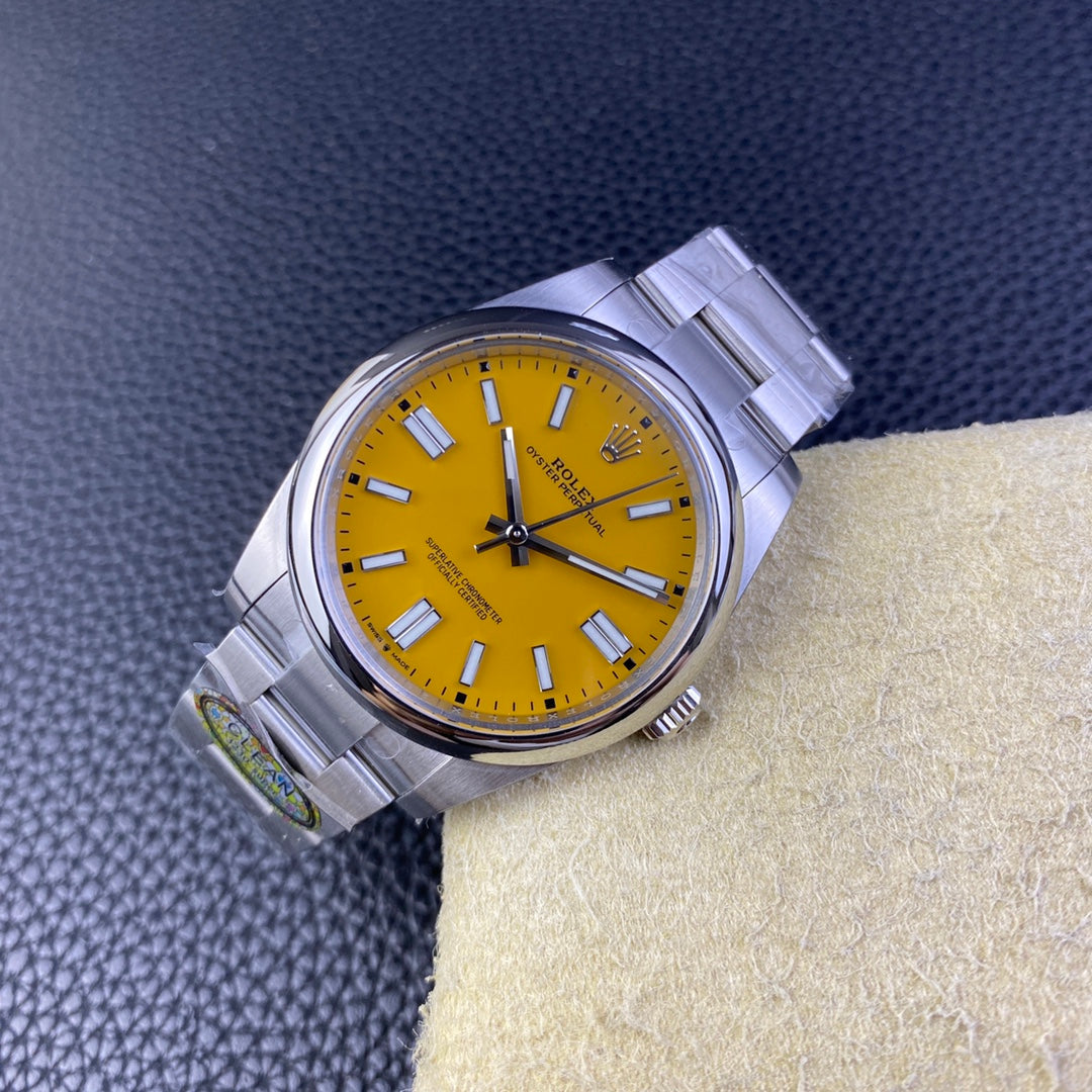 Rolex Oyster Perpetual Datejust 41, stainless steel, yellow dial / colored dial