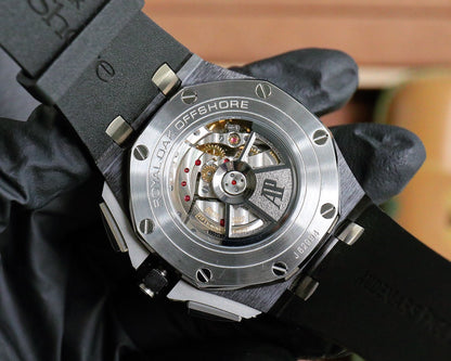 TOP! Chronograph- Black Grey Ceramic Bezel- Black Rubber - Automatic - 44mm