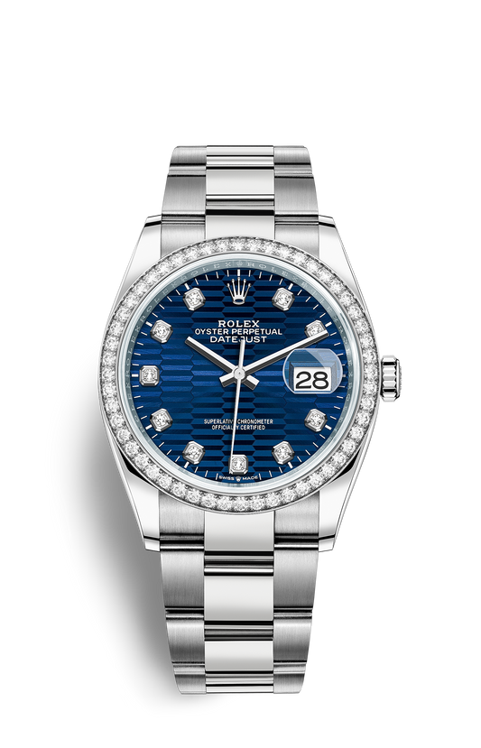 Rolex Datejust 41 White Rolesor with Diamond-Set Dial