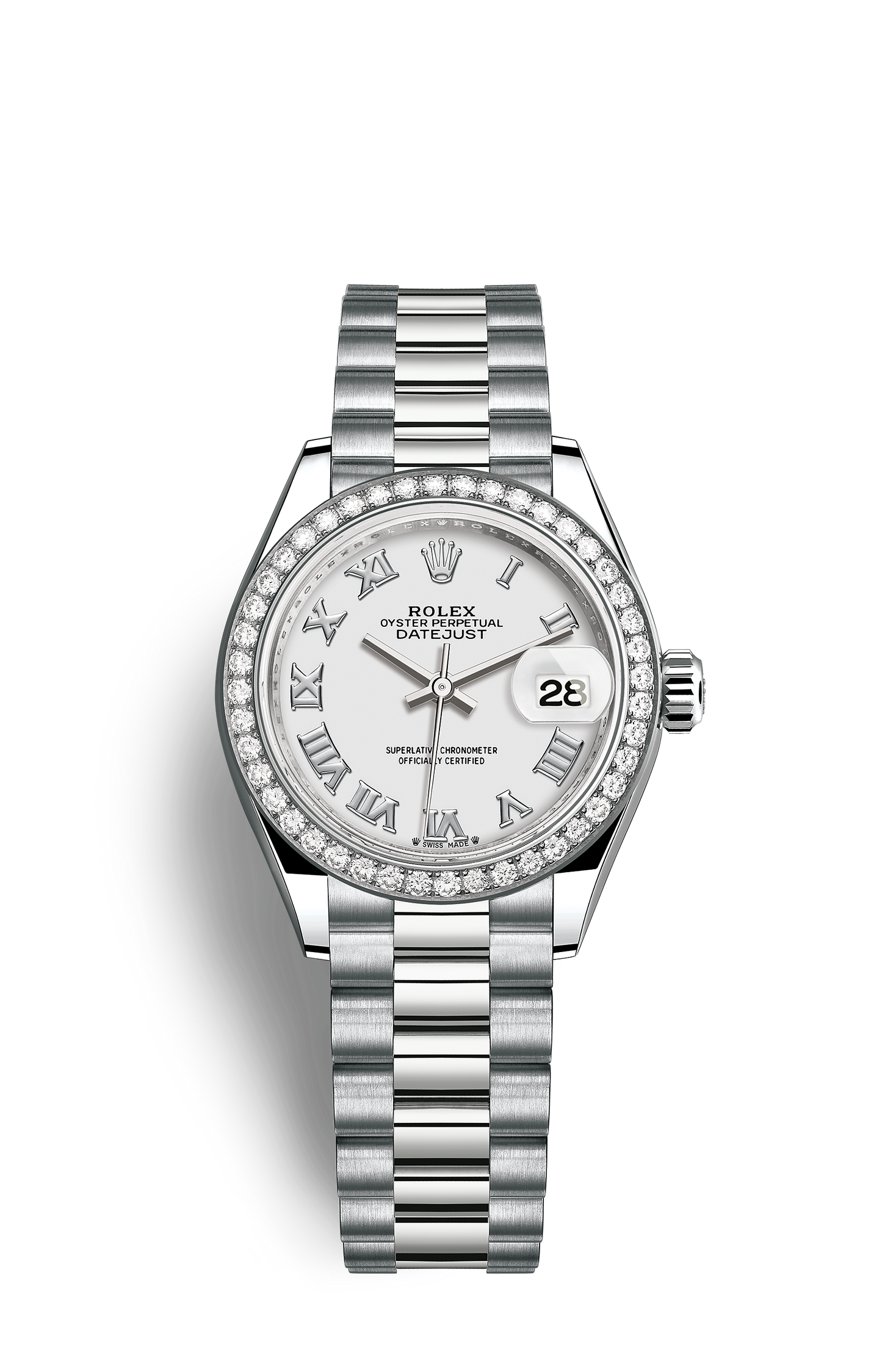 Rolex Lady-Datejust 28, white gold & diamonds
