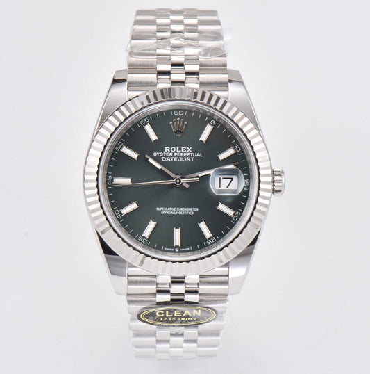 Rolex Oyster Perpetual Datejust 41, stainless steel, green dial